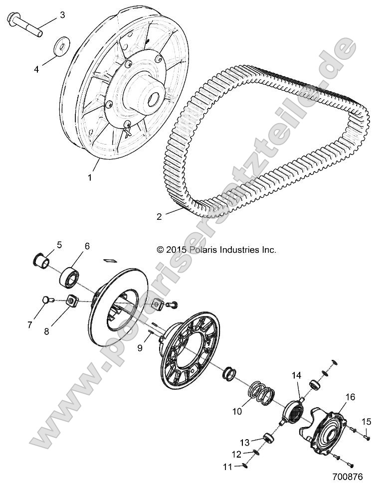 Drive Train, Secondary Clutch