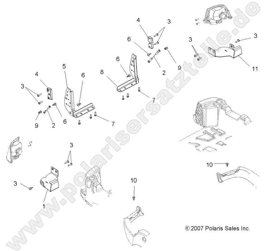 BODY, TAILGATE BRACKETS