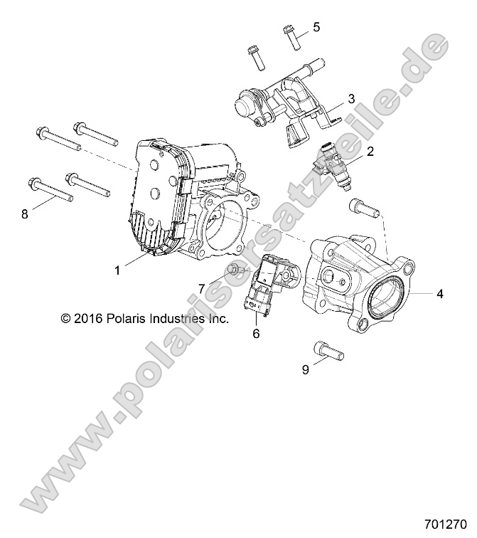 Engine, Throttle Body and Fuel Rail