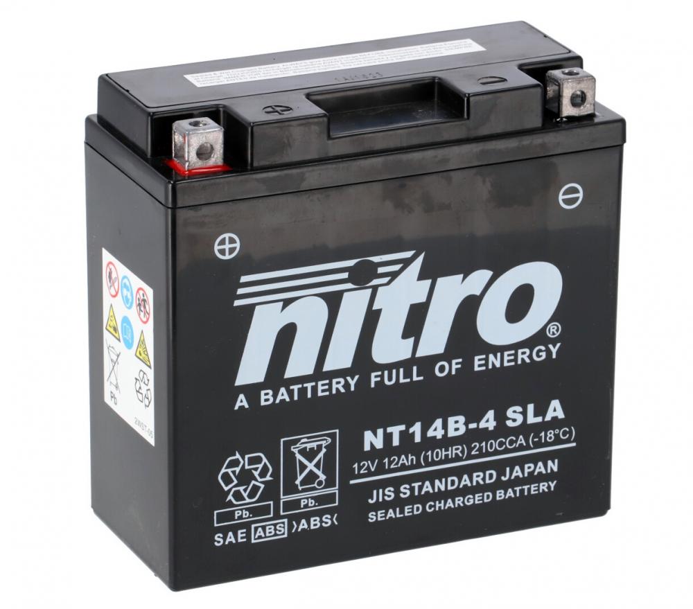 Nitro_NT14B_4__YT14B_BS_SLA_AGM_Batterie_12V_12AH___Einbaufertig_YT14_B4__9115 Nitro NT14B-4 / YT14B-BS SLA AGM Batterie 12V 12AH - Einbaufertig (YT14-B4)