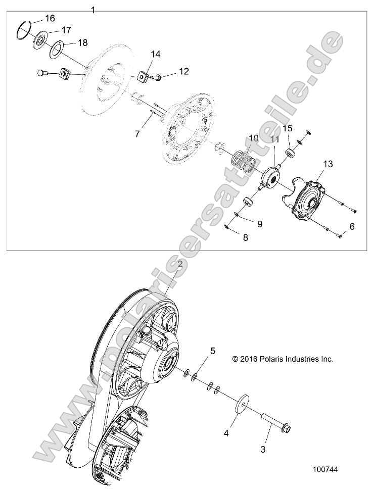 Drive Train, Secondary Clutch