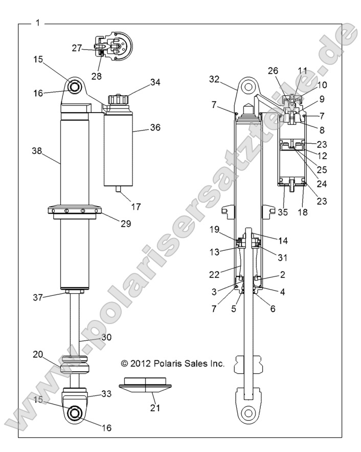 SUSPENSION, FRONT SHOCK (7043778)
