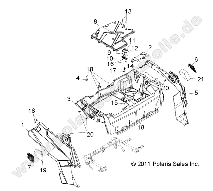 BODY, REAR RACK and FENDERS