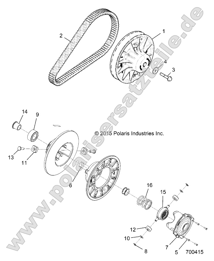 Drive Train, Secondary Clutch