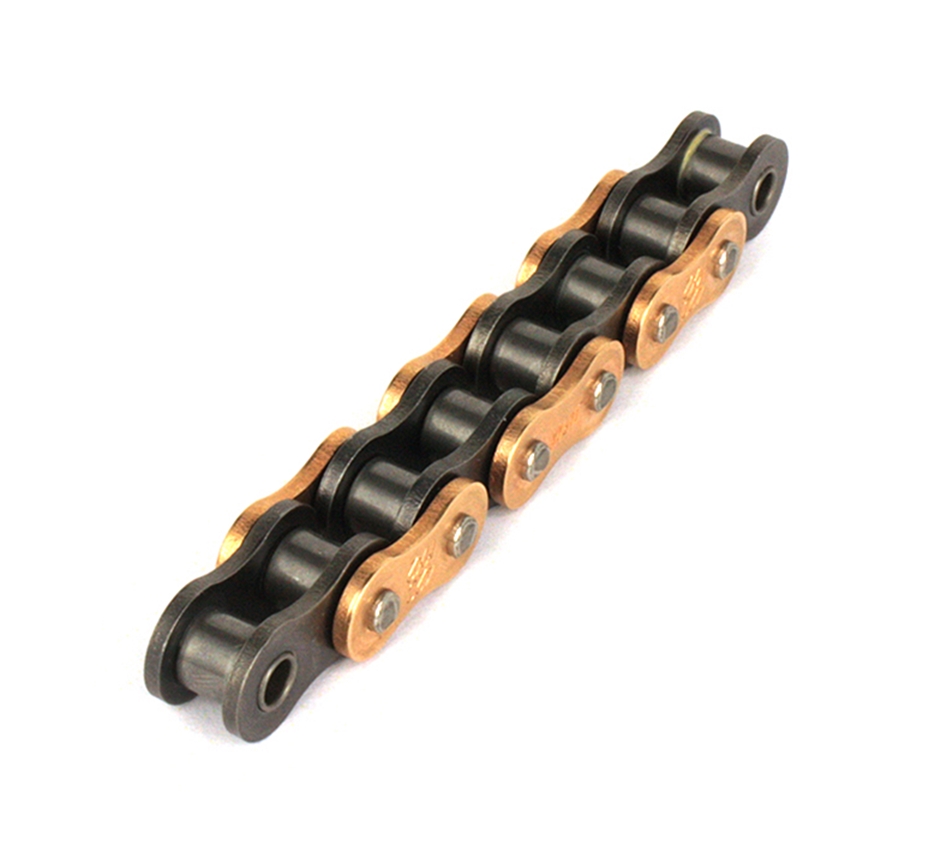 AFAM MX2-G Kette 420 gold-schwarz - 116 Glieder - Clip Schloss - Motocross / Enduro