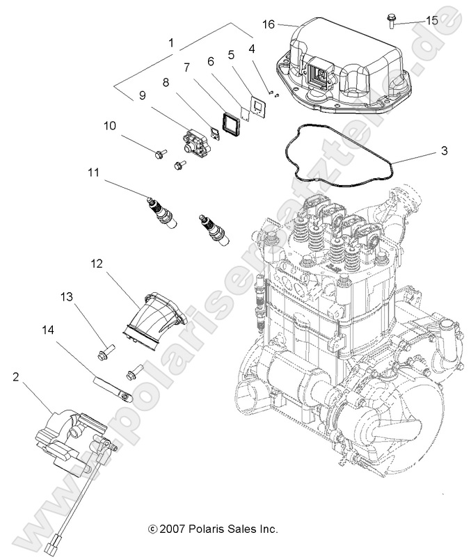 ENGINE, THROTTLE BODY MOUNTING