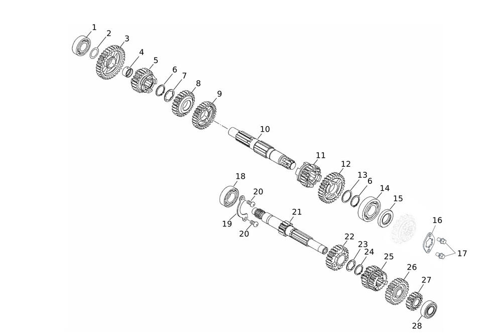 Caballero125MY24-Schaltung Getriebe
