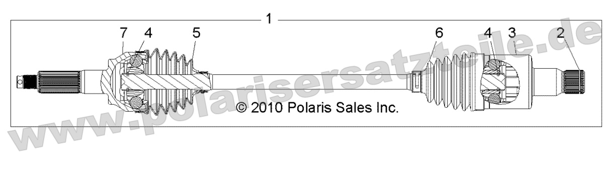 DRIVE TRAIN, REAR HALF SHAFT