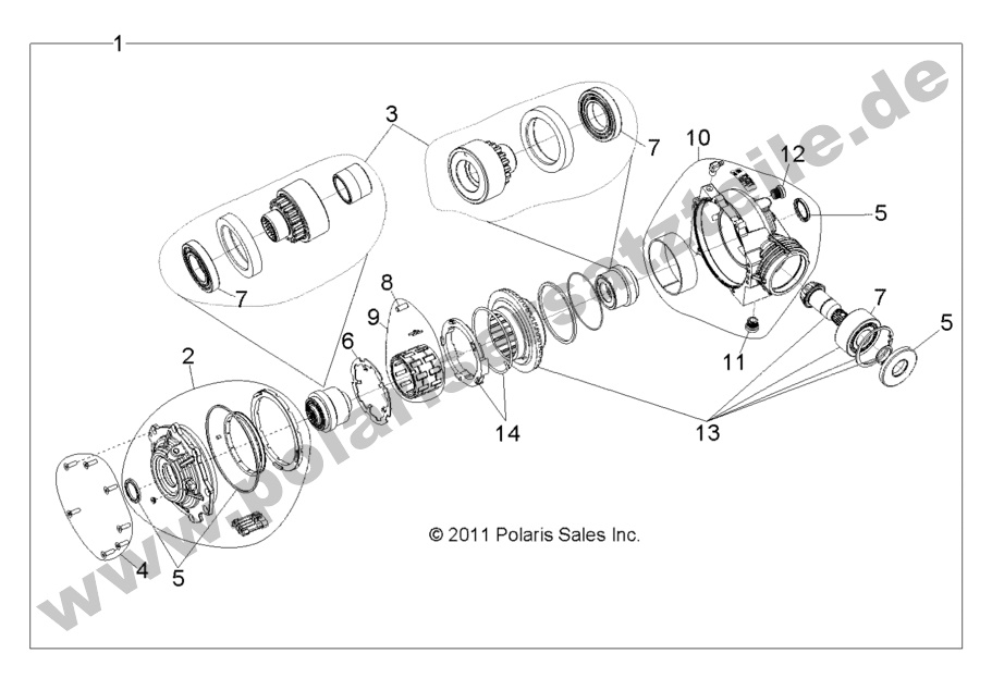 DRIVE TRAIN, FRONT GEARCASE INTERNALS