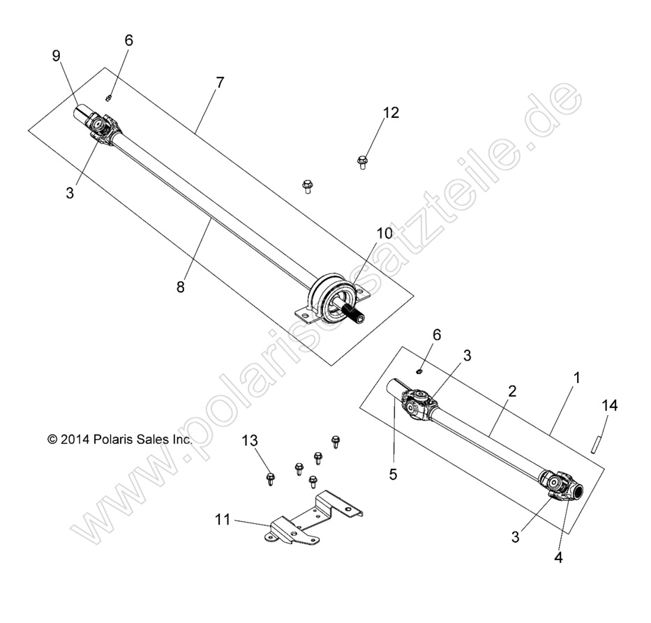 DRIVE TRAIN, FRONT PROP SHAFT