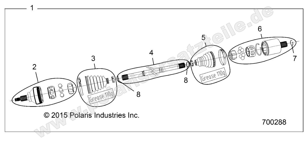 DRIVE TRAIN, REAR HALF SHAFT