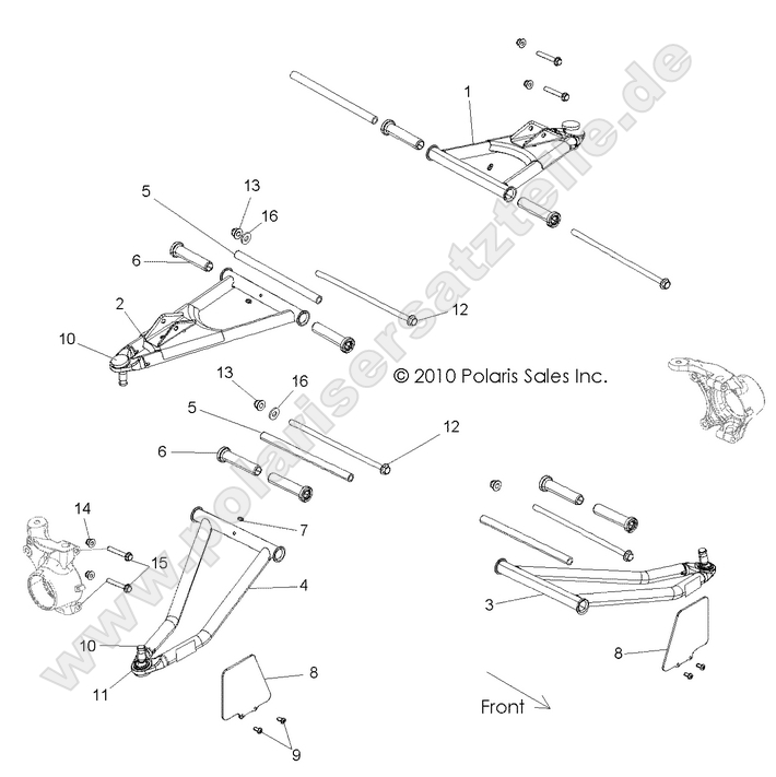 SUSPENSION, FRONT CONTROL ARMS