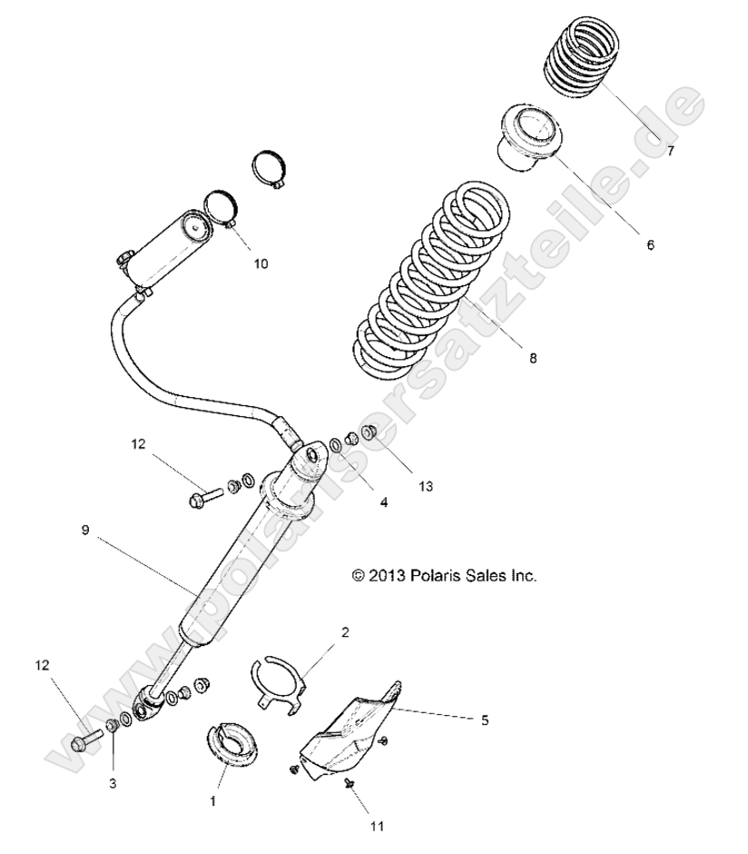 SUSPENSION, REAR SHOCK MOUNTING