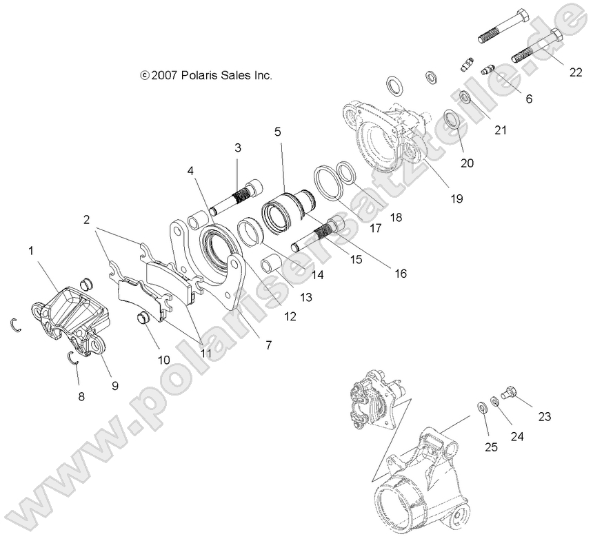BRAKES, REAR CALIPER