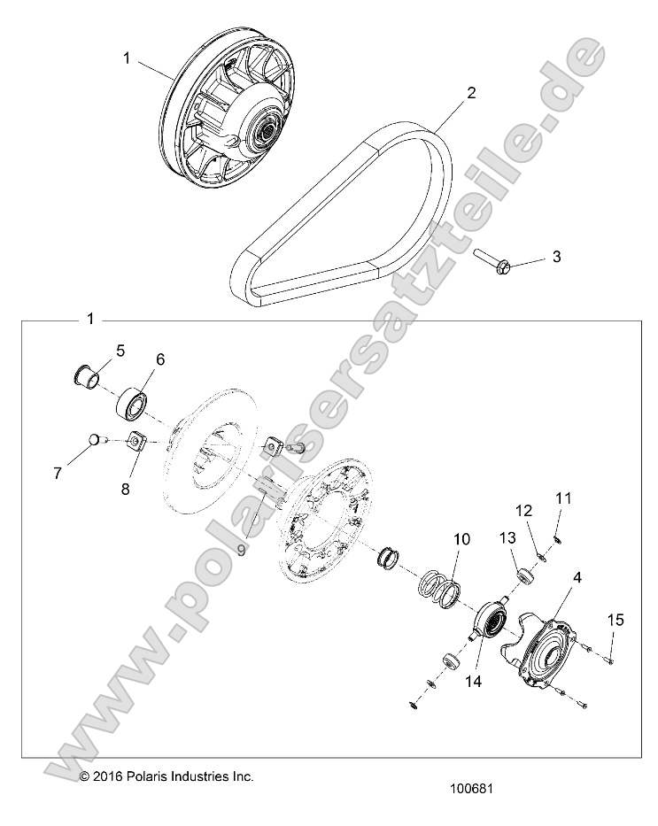 Drive Train, Secondary Clutch