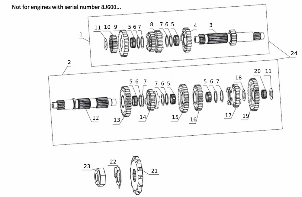 55841_036ewkz8ejZmYs Getriebe nicht für Motornummer 8J600...