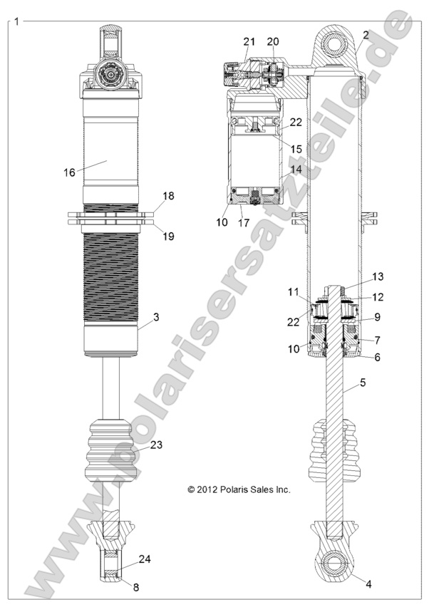 SUSPENSION, FRONT SHOCK