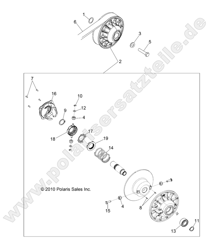 DRIVE TRAIN, SECONDARY CLUTCH