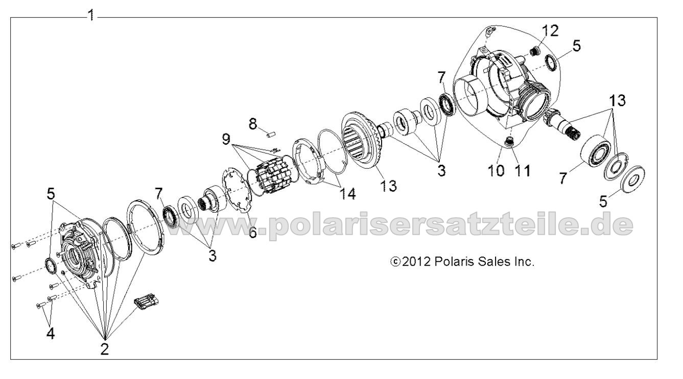 DRIVE TRAIN, FRONT GEARCASE INTERNALS
