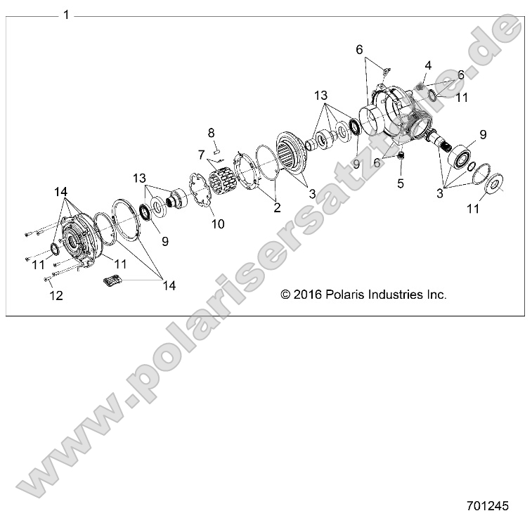 Drive Train, Front Gearcase Internals