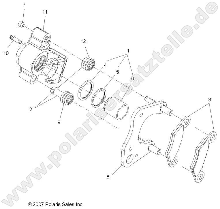 BRAKES, FRONT CALIPER