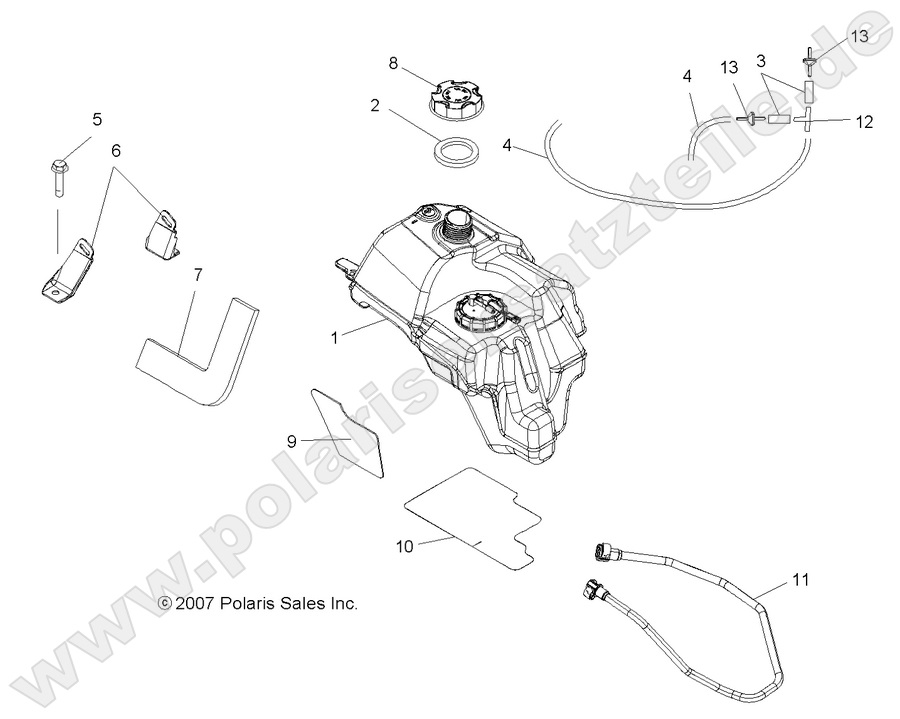 BODY, FUEL TANK ASM. (Produktion nach 21.08.2007)