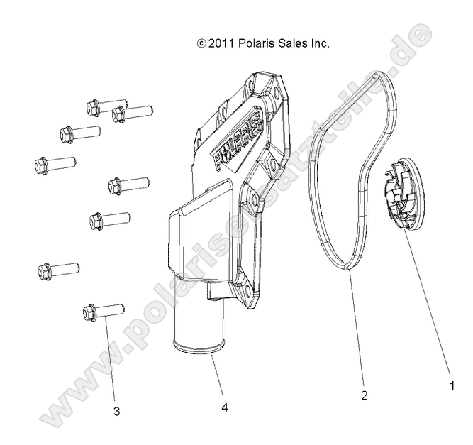 ENGINE, WATERPUMP IMPELLER and COVER