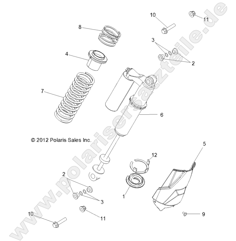 SUSPENSION, REAR SHOCK MOUNTING