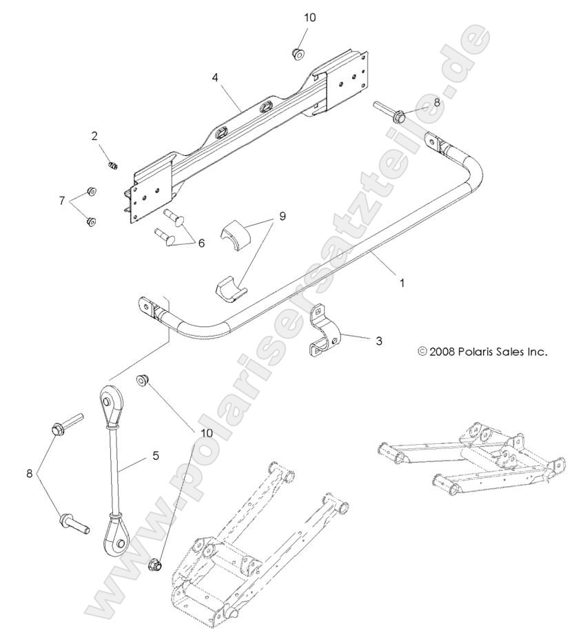 SUSPENSION, STABILIZER BAR, REAR