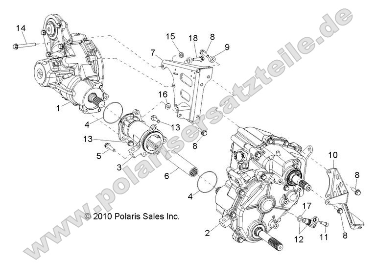 DRIVE TRAIN, GEARCASE, CARRIER MOUNTING