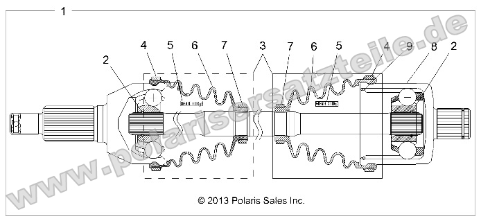 Drive Train, Rear Half Shaft