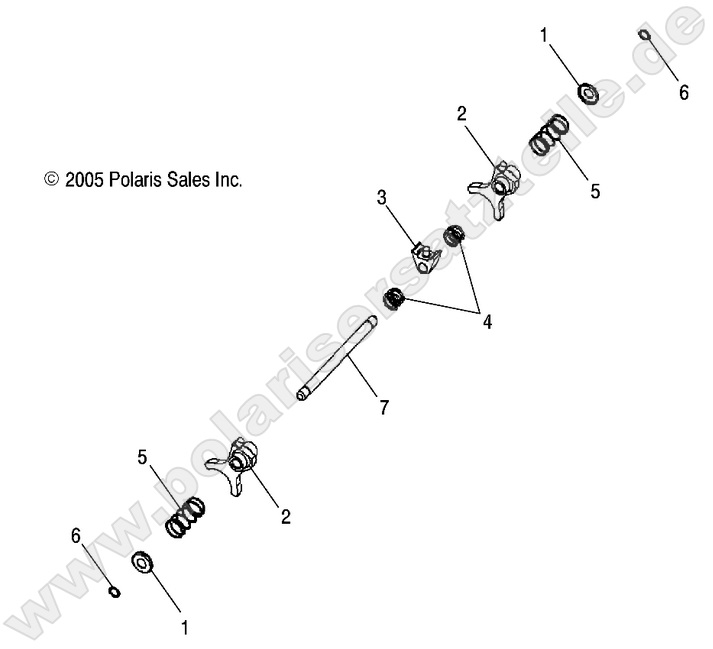 DRIVE TRAIN, MAIN GEARCASE SHIFT FORKS