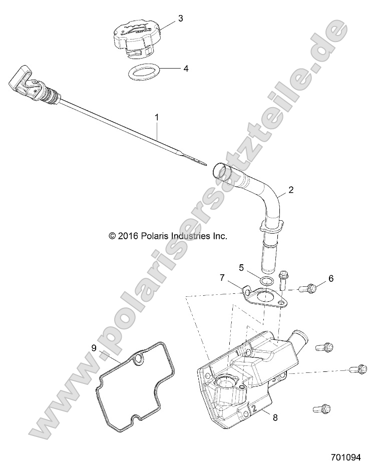 Engine, Oil Dipstick and Breather