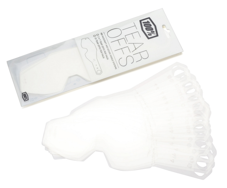 100% Offroad Brille Tear Off Abreißscheiben - für Racecraft 1 / Accuri 1 / Strata 1 - 50 Stück