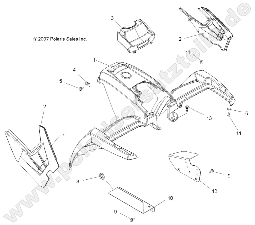 BODY, FRONT CAB and SIDE PANELS
