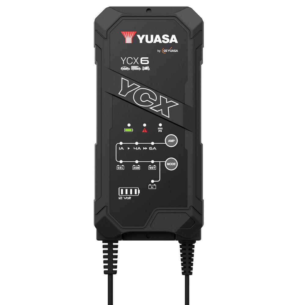 Yuasa_YCX6_Batterieladegeraet_12V_6A_fuer_Blei_Saeure___Lithium_Batterie Yuasa YCX6 Batterieladegerät 12V 6A für Blei-Säure + Lithium Batterie