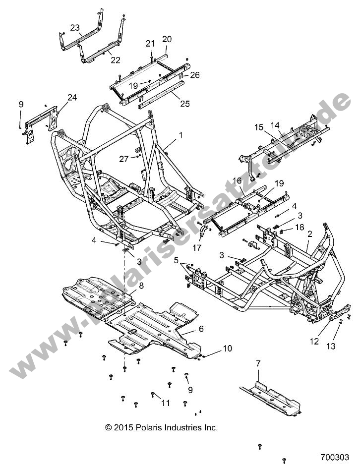 CHASSIS, MAIN FRAME AND SKID PLATES