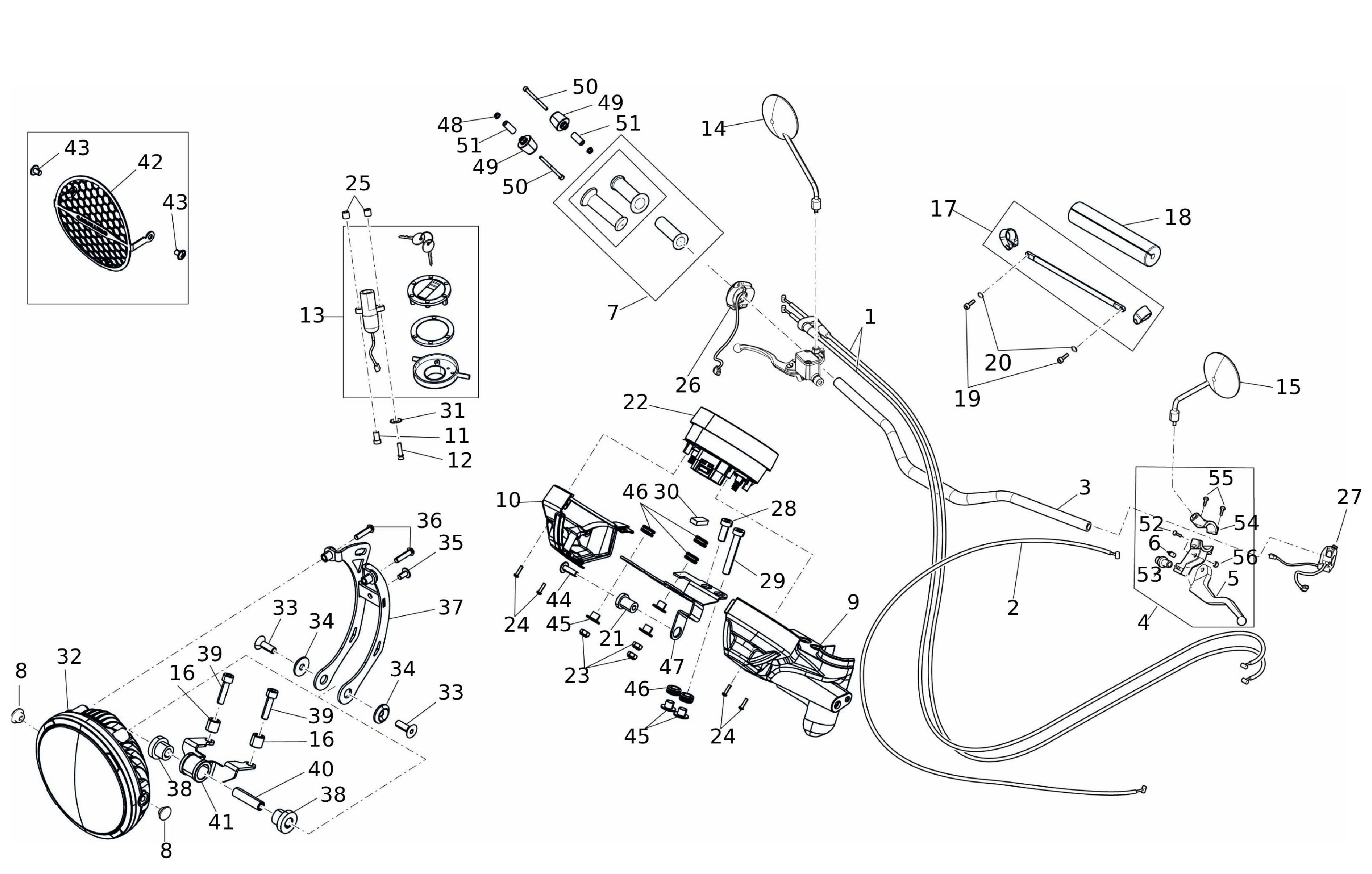 Lenker - Scheinwerfer Lenker - Scheinwerfer