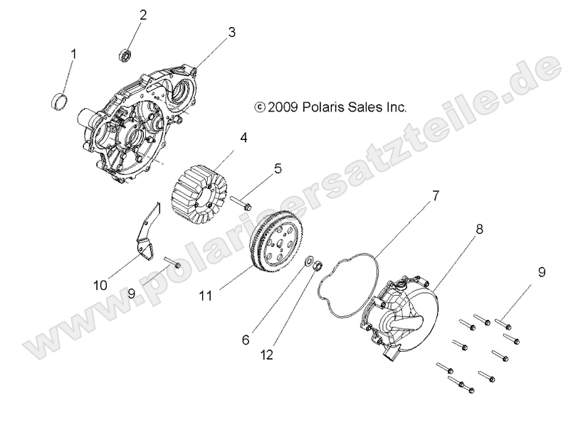 ENGINE, STATOR and FLYWHEEL