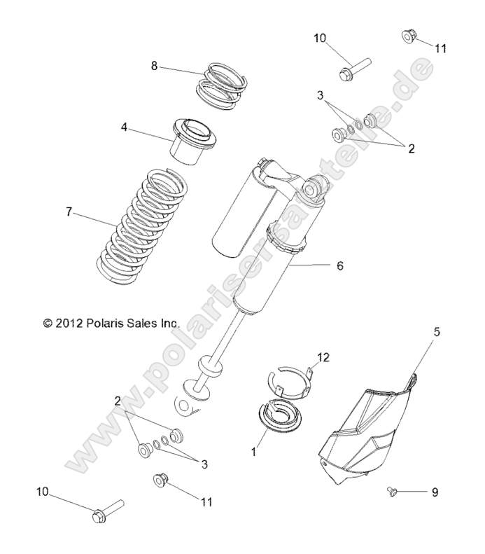 SUSPENSION, REAR SHOCK MOUNTING