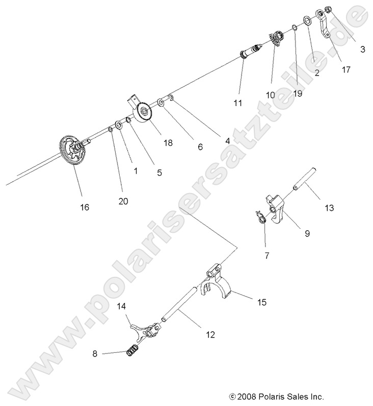 DRIVE TRAIN, MAIN GEARCASE SHIFT FORKS