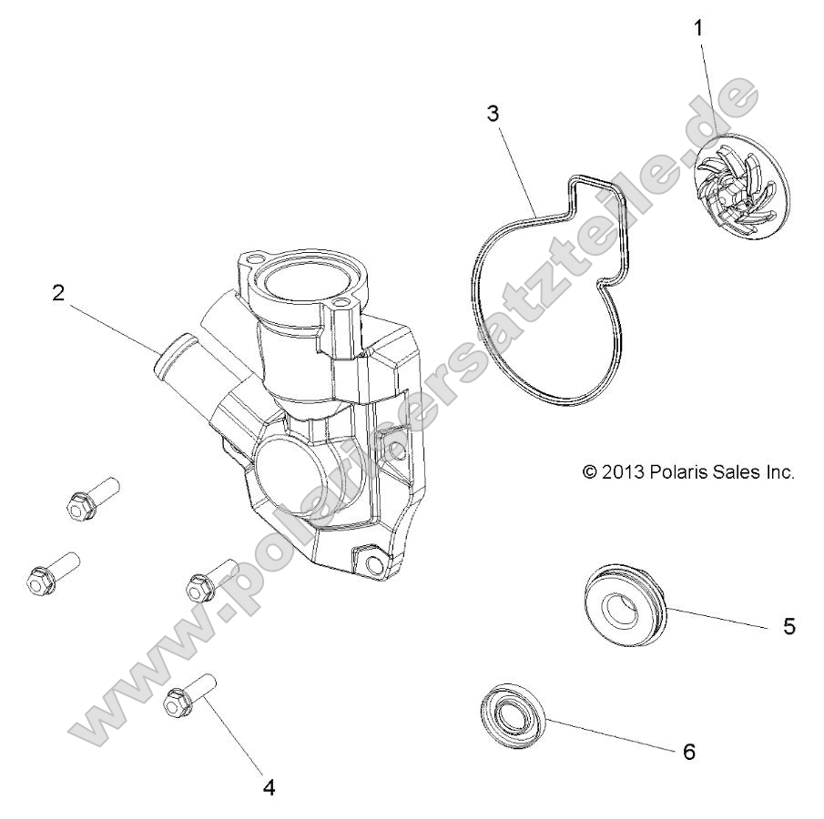 Engine, Waterpump Impeller and Cover