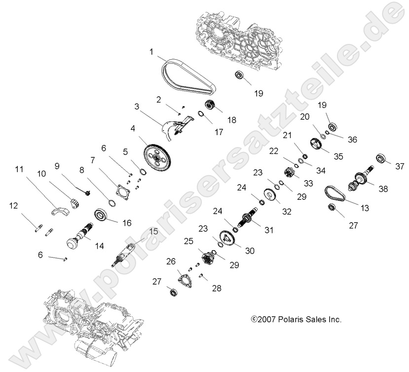 DRIVE TRAIN, MAIN GEARCASE INTERNAL