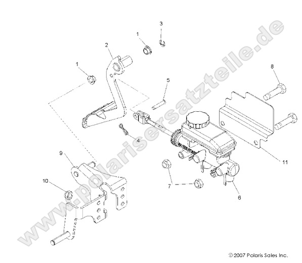 brakes pedal and master cylinder