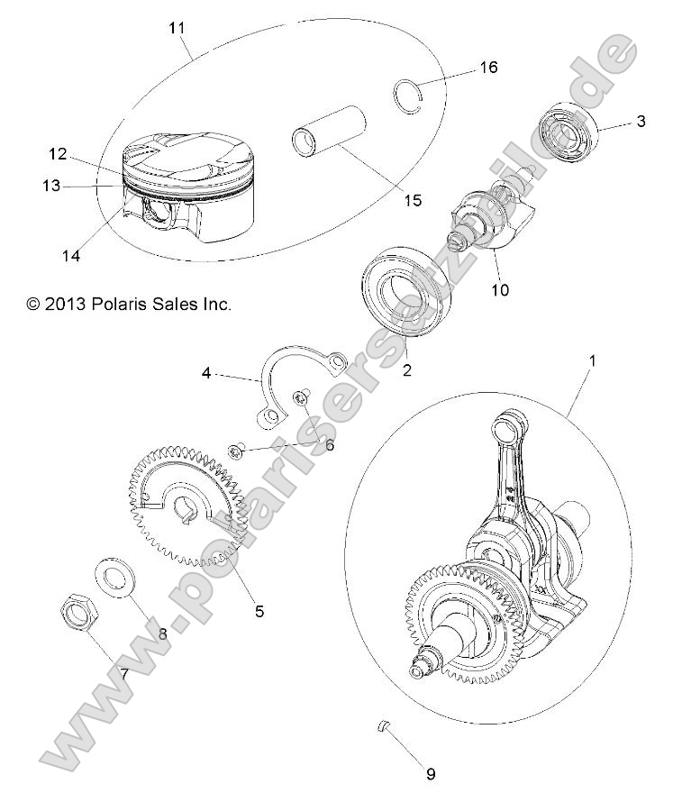 Engine, Crankshaft, Piston and Balance Shaft