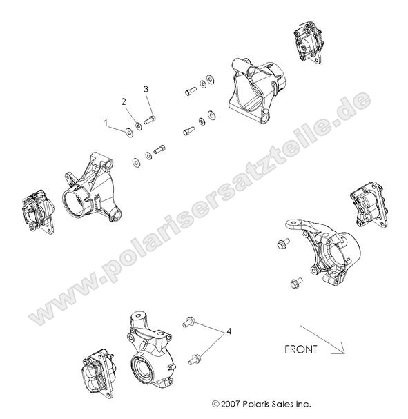 BRAKES, CALIPER MOUNTING
