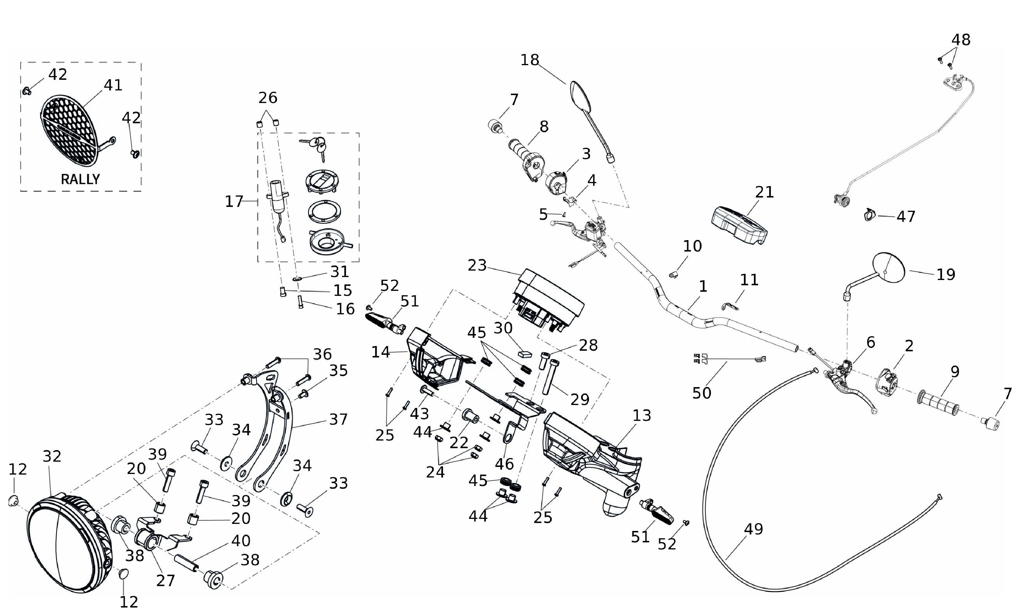 Lenker - Scheinwerfer Lenker - Scheinwerfer