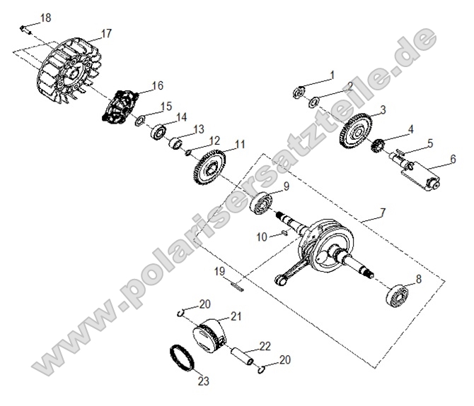Engine, Crankshaft and Piston