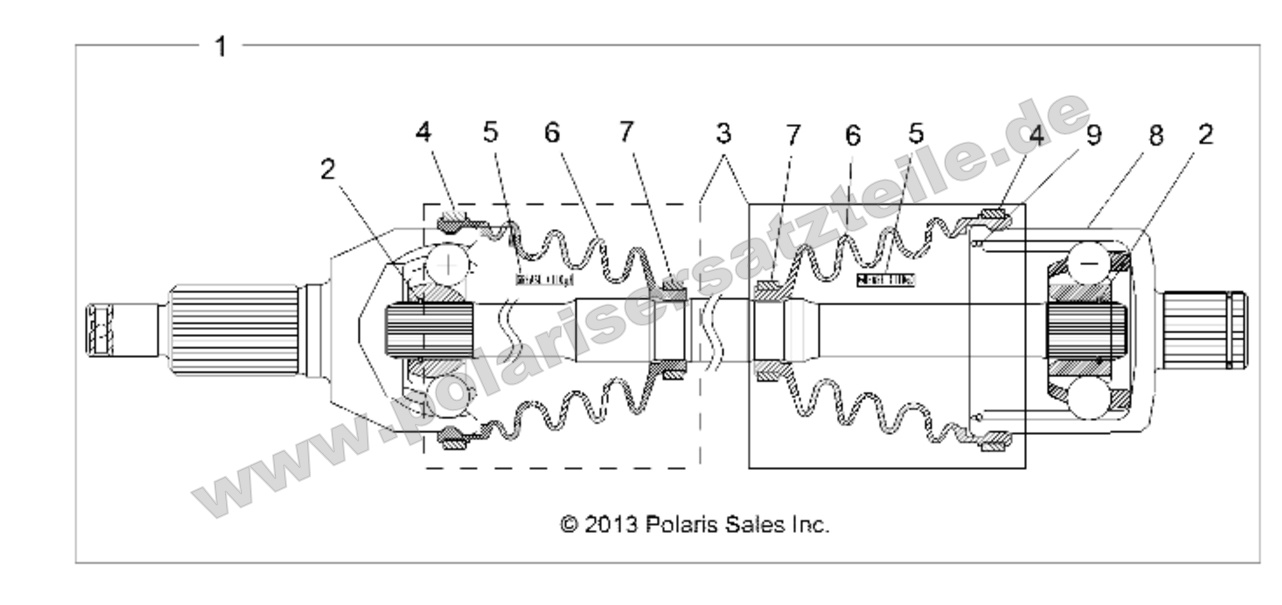 DRIVE TRAIN, REAR HALF SHAFT