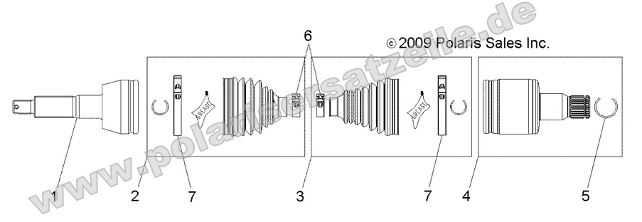 drive train rear half shaft
